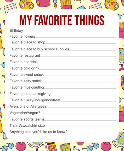 Taboobyprimal, Favorites list .